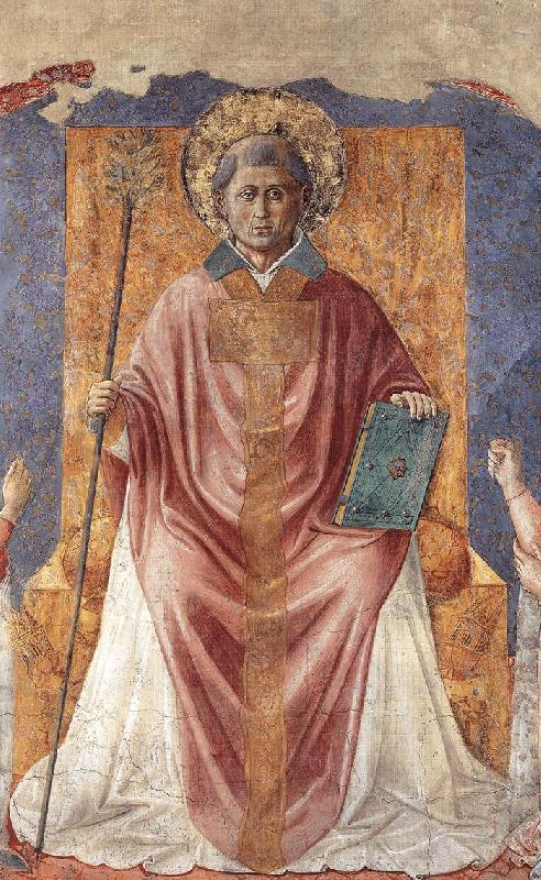 GOZZOLI, Benozzo St Fortunatus Enthroned sdg